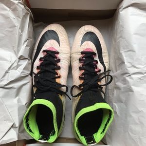 Nike Mecurial Superfly FG White Volt Soccer Cleats